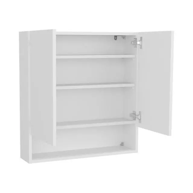 Alt view image 2 of 7 - Hickory Double Door Medicine Cabinet, Ideal for Bathroom Storage