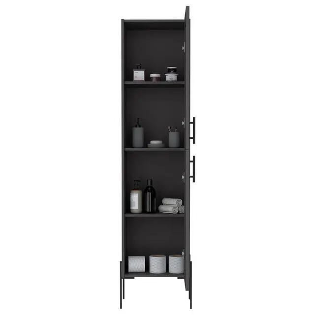 Alt view image 6 of 7 - Linen Cabinet Hopewell, Bathroom, Matt Gray