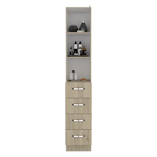 Alt view image 3 of 7 - Linen Cabinet Epic, Bathroom, Light Pine / White
