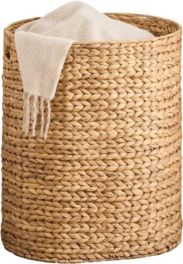 Alt view image 2 of 7 - Judas Water Hyacinth Woven Full Oval Brown Laundry Hamper