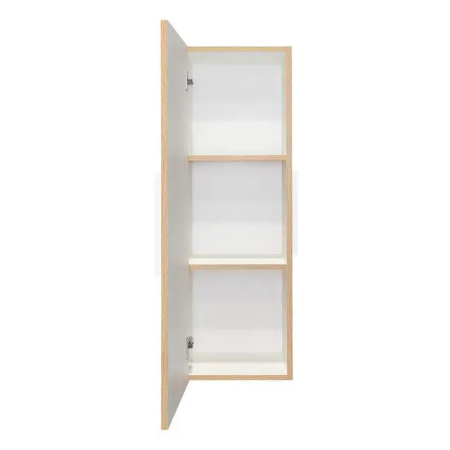Alt view image 4 of 6 - Medicine 38"H Single Door Cabinet, Three Shelves, Light Oak / White