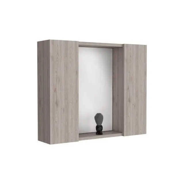 Alt view image 5 of 7 - Medicine Double Door Cabinet 19" H, One External Shelf, Light Gray