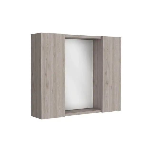 Alt view image 6 of 7 - Medicine Double Door Cabinet 19" H, One External Shelf, Light Gray