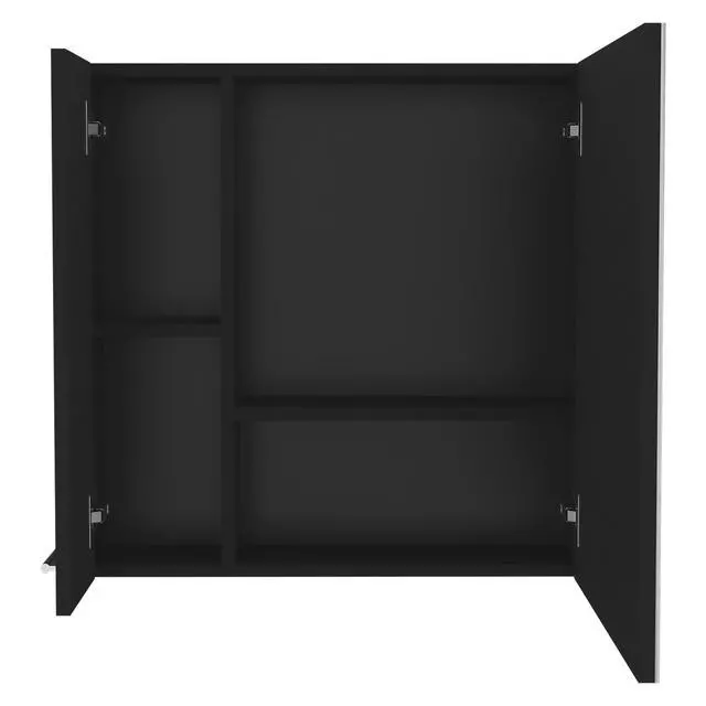 Alt view image 4 of 6 - Medicine Double Door Cabinet 23" H,Four Interior Shelves, Black