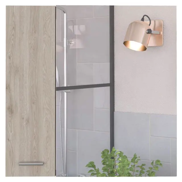 Alt view image 3 of 7 - Medicine Double Door Cabinet 23" H,Four Interior Shelves, Light Gray