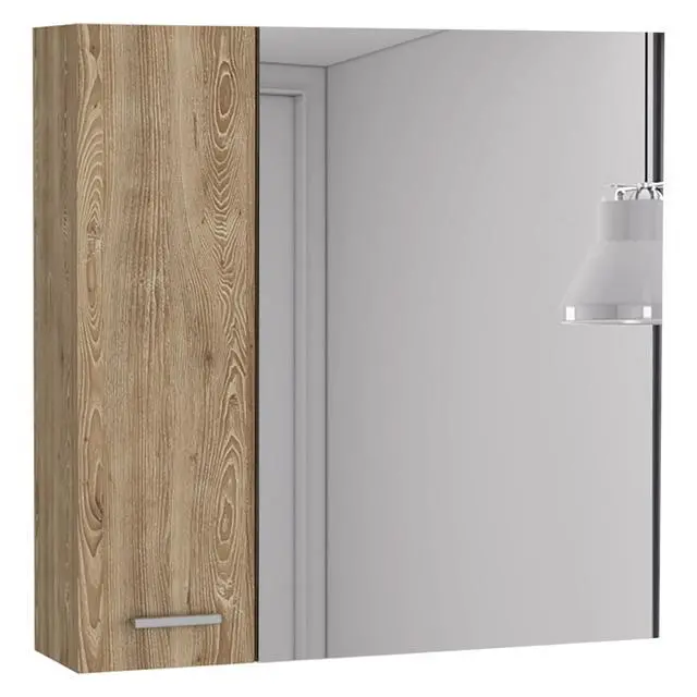 Alt view image 5 of 5 - Medicine 23H" Double Door Cabinet,Four Interior Shelves, Pine