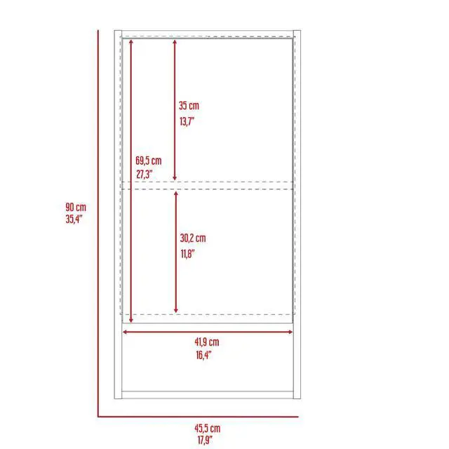 Alt view image 4 of 7 - Medicine Single Door Cabinet 35" H, Two Interior Shelves, One External Shelf, Black