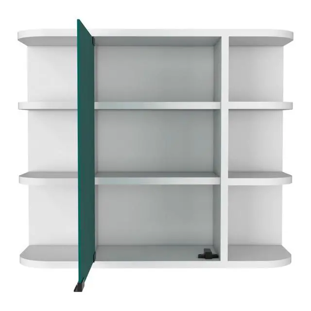 Alt view image 3 of 5 - Medicine Cabinet 19" H, Six External Shelves, Three Interior Shelves, White