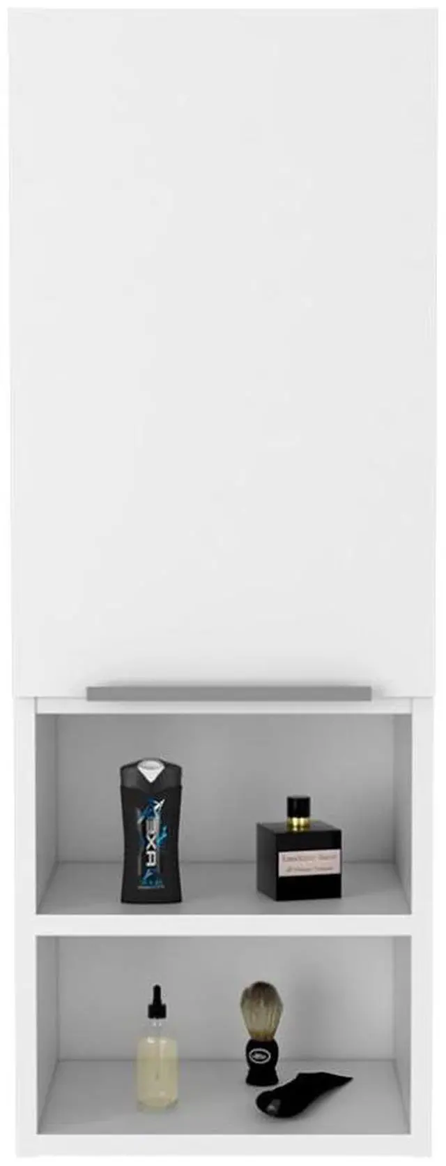 Alt view image 6 of 7 - Medicine Single Door Cabinet 32" H, Two Interior Shelves, Two External Shelves, White