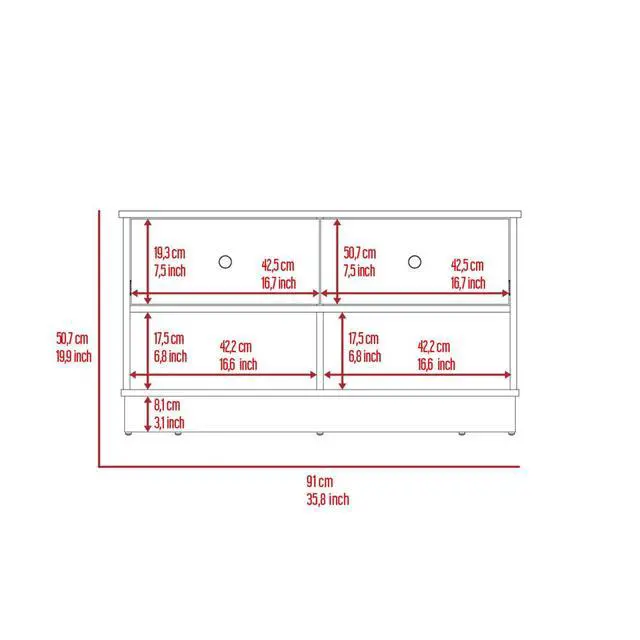 Alt view image 6 of 6 - Uranus Storage Bench, Two Drawers, Two Open Shelves, Black