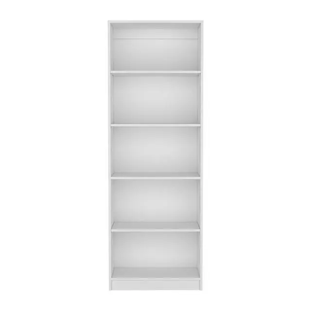 Alt view image 2 of 7 - Vinton 4-Tier Bookcase with Modern Storage for Books and Decor, White