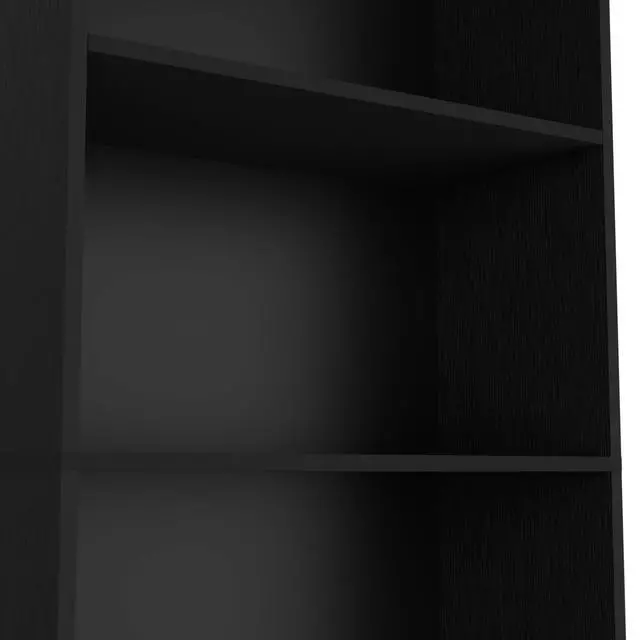 Alt view image 6 of 7 - Vinton 4-Tier Bookcase with Modern Storage for Books and Decor, Black