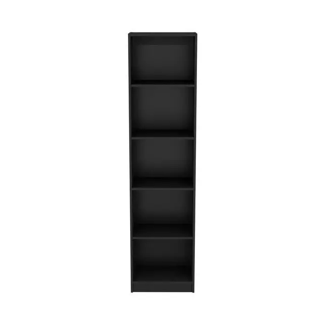 Alt view image 2 of 7 - Bookcase Compact Bookshelf with Multiple Shelves, Black