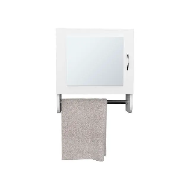 Alt view image 5 of 7 - Medicine Cabinet 19.70" H, with 1 Door, 2 Shelves, 1 Mirror, White
