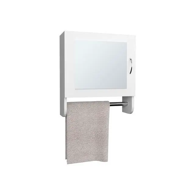 Alt view image 6 of 7 - Medicine Cabinet 19.70" H, with 1 Door, 2 Shelves, 1 Mirror, White