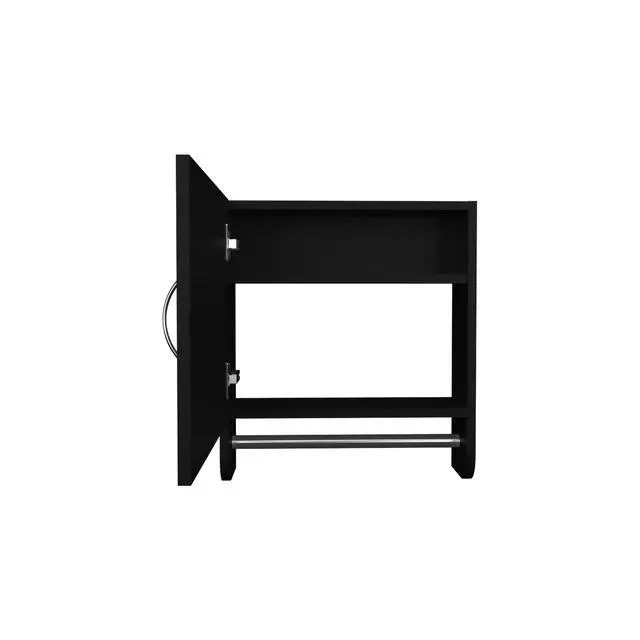 Alt view image 3 of 7 - Medicine Cabinet 19.70" H, with 1 Door, 2 Shelves, 1 Mirror, Black