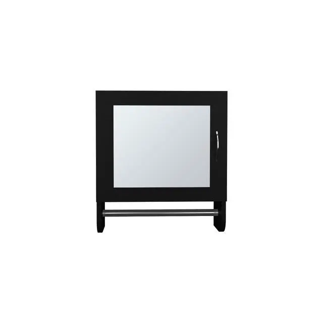 Alt view image 5 of 7 - Medicine Cabinet 19.70" H, with 1 Door, 2 Shelves, 1 Mirror, Black