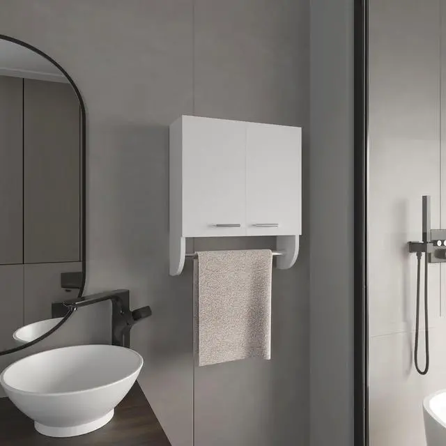 Main image of Medicine Cabinet 20.30" H, with 2 Shelves and 2 Doors, White
