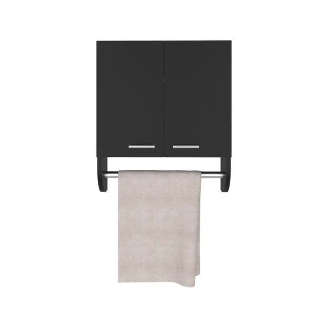 Alt view image 3 of 7 - Medicine Cabinet 20.30" H, with 2 Shelves and 2 Doors, Black