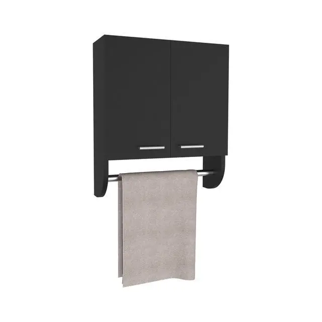 Alt view image 6 of 7 - Medicine Cabinet 20.30" H, with 2 Shelves and 2 Doors, Black