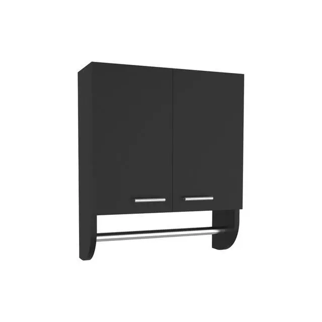 Alt view image 4 of 7 - Medicine Cabinet 20.30" H, with 2 Shelves and 2 Doors, Black