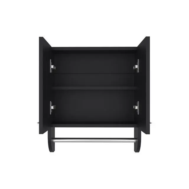 Alt view image 5 of 7 - Medicine Cabinet 20.30" H, with 2 Shelves and 2 Doors, Black