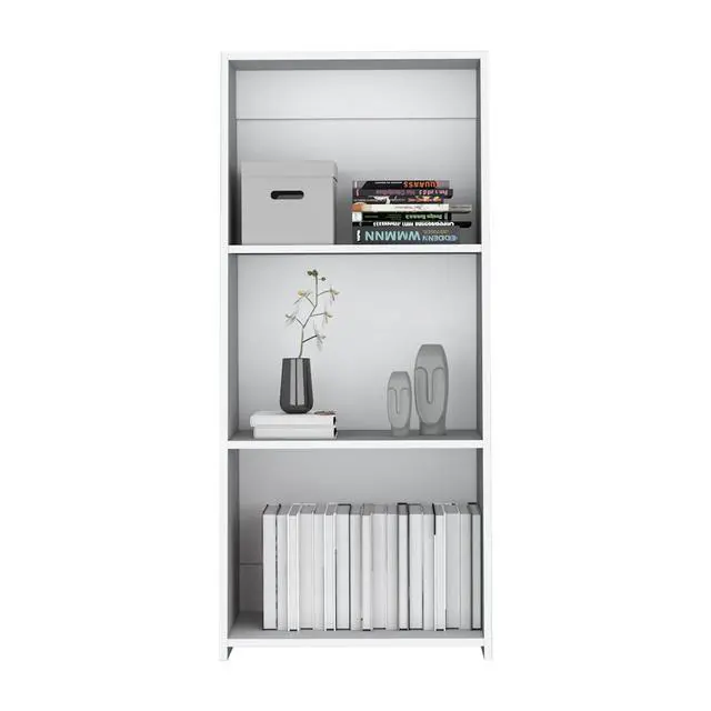 Alt view image 4 of 7 - Bookcase 47" H, 3 shelves, White