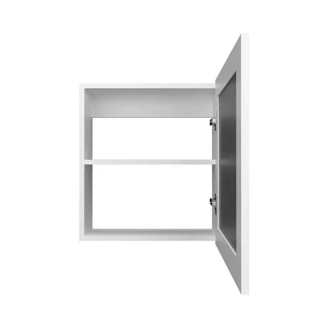 Alt view image 5 of 7 - Medicine Cabinet 20.5" H, with 2 Shelves, 1 Door, and 1 Mirror, White
