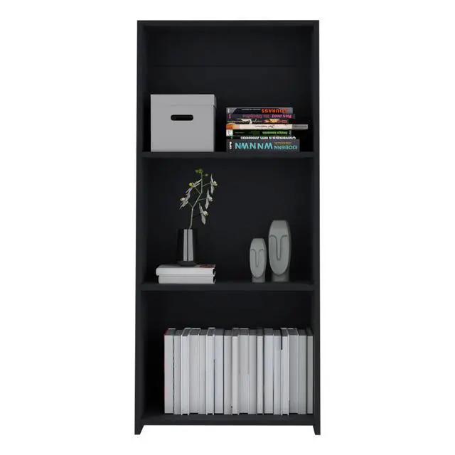 Alt view image 4 of 7 - Bookcase 47" H, 3 shelves, Black