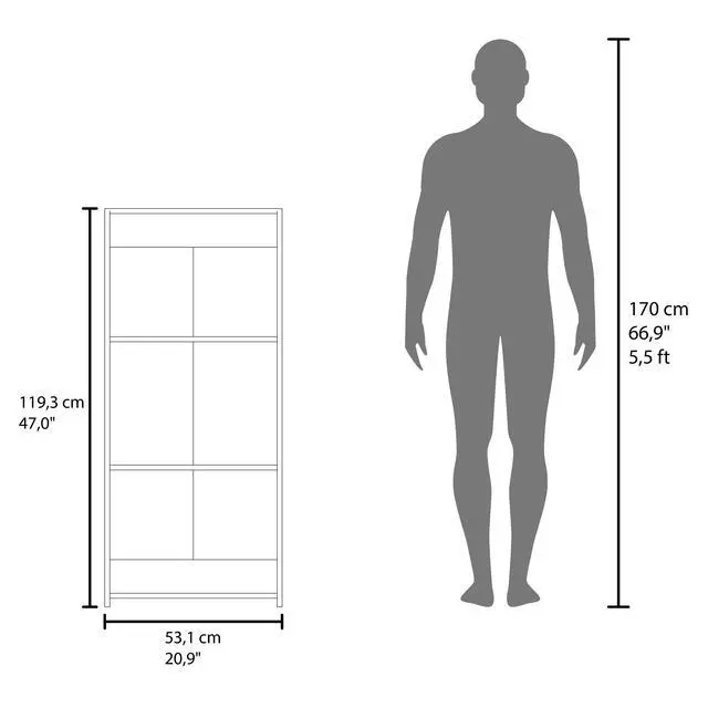 Alt view image 3 of 7 - Bookcase 47" H, 3 shelves, Black