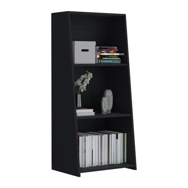Alt view image 6 of 7 - Bookcase 47" H, 3 shelves, Black