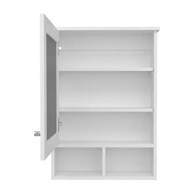 Alt view image 4 of 7 - Medicine Cabinet 29" H, with 5 Shelves, 1 Door, and 1 Mirror, White