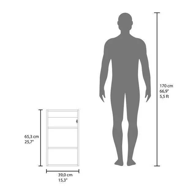 Alt view image 7 of 7 - Medicine Cabinet 25.7" H, 1 Door, 3 Shelves, 1 Mirror, White