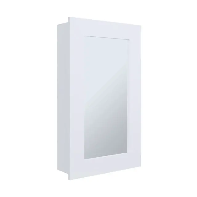 Alt view image 6 of 7 - Medicine Cabinet 25.7" H, 1 Door, 3 Shelves, 1 Mirror, White
