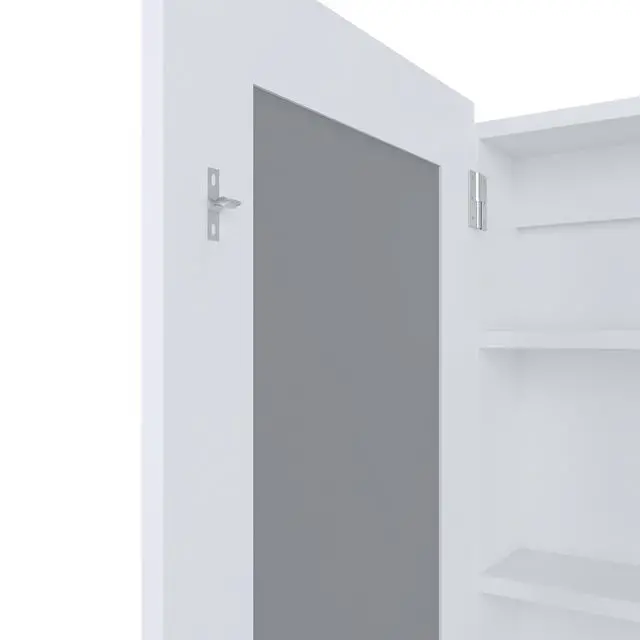 Alt view image 3 of 7 - Medicine Cabinet 25.7" H, 1 Door, 3 Shelves, 1 Mirror, White
