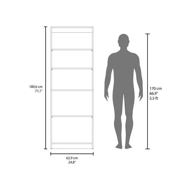 Alt view image 4 of 7 - 2-Door Bookcase with Upper Shelves