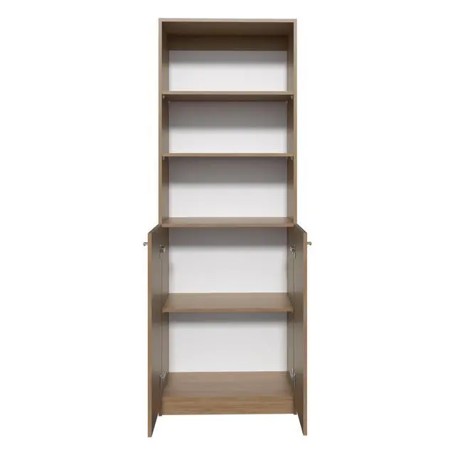 Alt view image 7 of 7 - 2-Door Bookcase with Upper Shelves