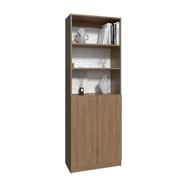Alt view image 5 of 7 - 2-Door Bookcase with Upper Shelves