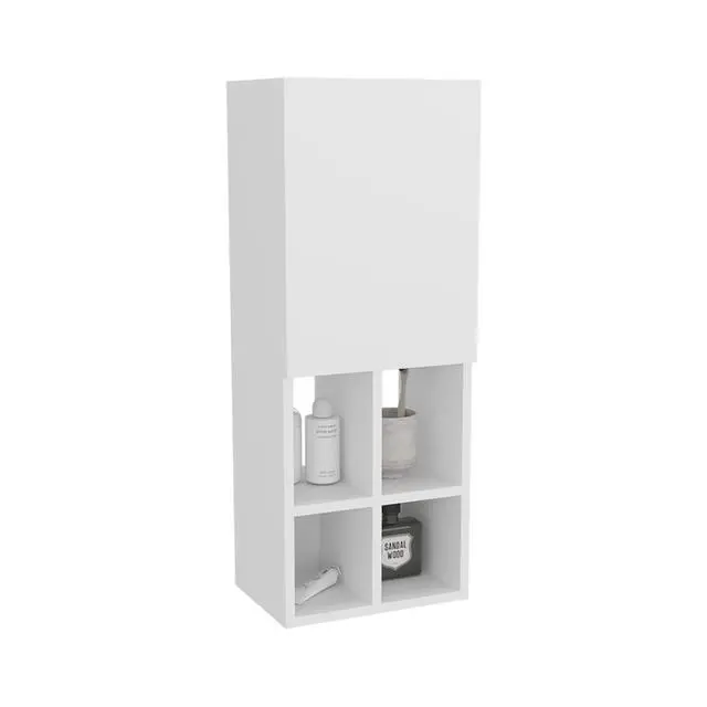Alt view image 4 of 7 - Wall Cabinet with Sink, 1 Door, 5 Shelves, White