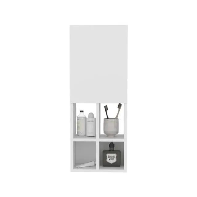 Alt view image 3 of 7 - Wall Cabinet with Sink, 1 Door, 5 Shelves, White