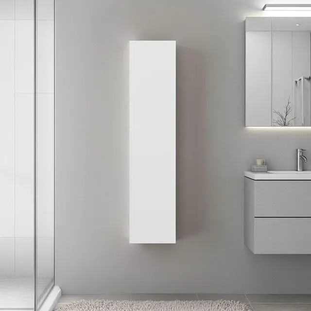 Main image of Bigelow Wall Cabinet, 1 Door, 4 Shelves, White