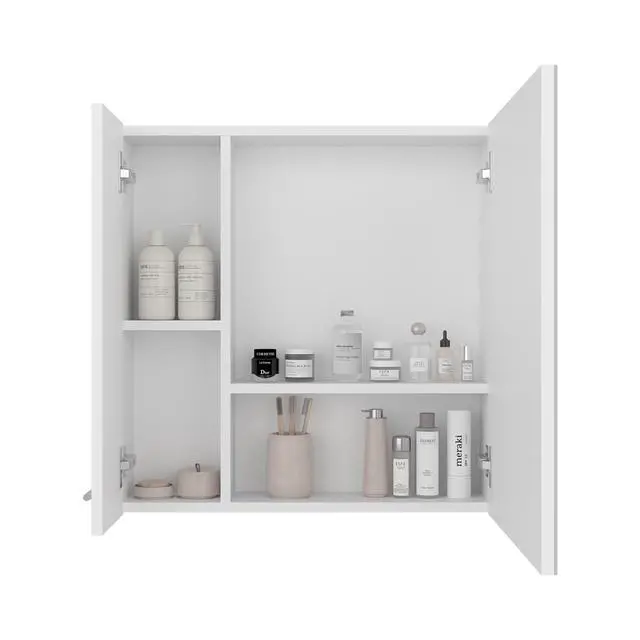 Alt view image 6 of 7 - Harbor Medicine Double Door Cabinet,Four Interior Shelves, White