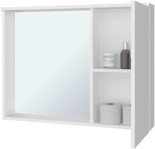 Alt view image 5 of 7 - Nome Medicine Cabinet with Interior Storage Compartments, White