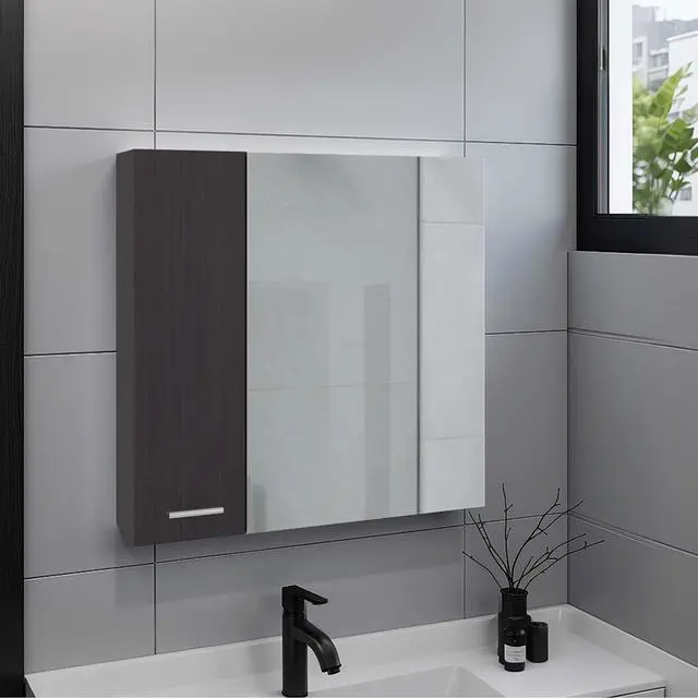 Main image of Harbor Medicine Double Door Cabinet,Four Interior Shelves, Black Wengue