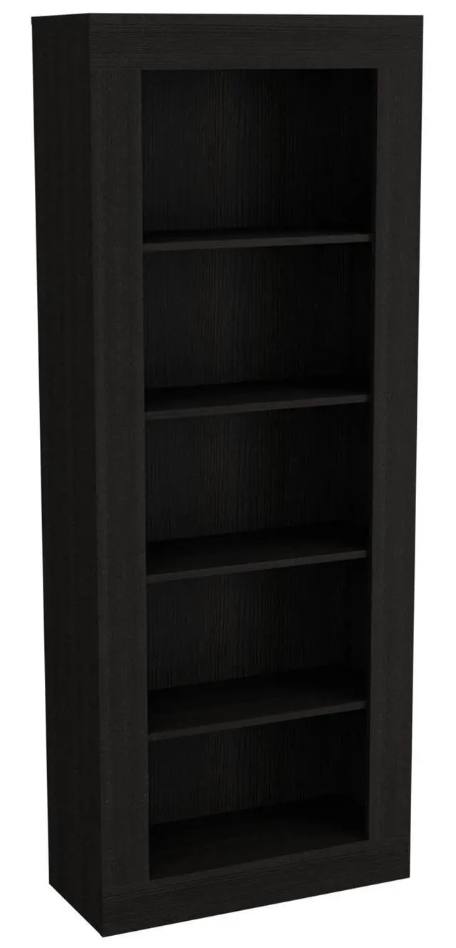 Alt view image 4 of 7 - Bookcase with Vertical Design and 5 Storage Shelves, Black