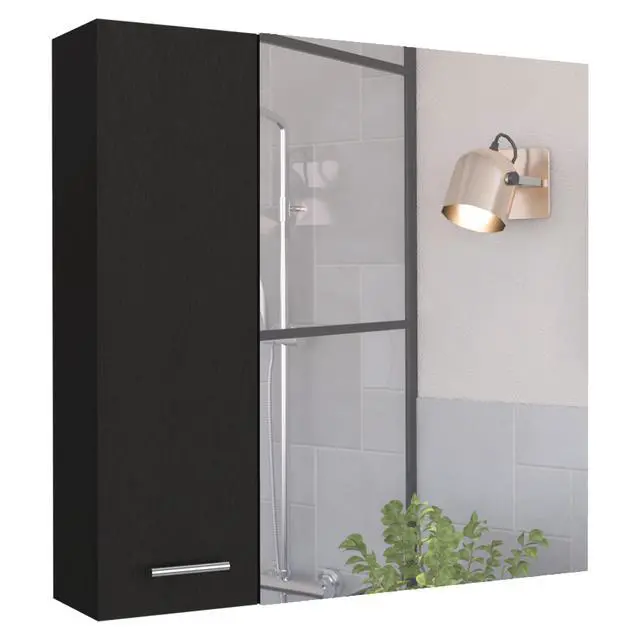 Alt view image 2 of 7 - Kenya Medicine Cabinet, Mirror, Double Door, Four Interior Shelves