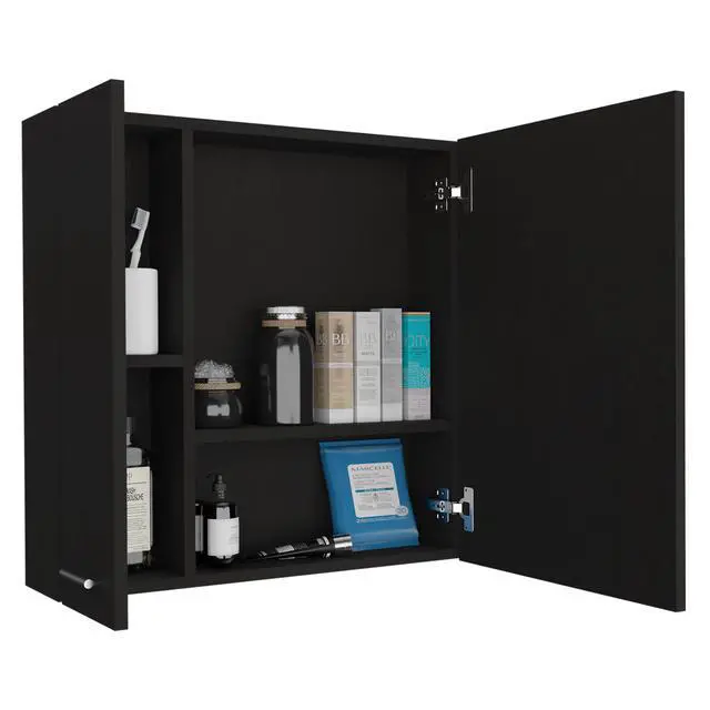 Alt view image 6 of 7 - Kenya Medicine Cabinet, Mirror, Double Door, Four Interior Shelves