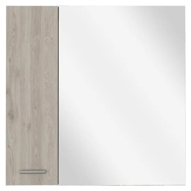 Alt view image 2 of 6 - Avery Wall-Mounted Bathroom Storage Cabinet with Two Doors and Open Side Shelves