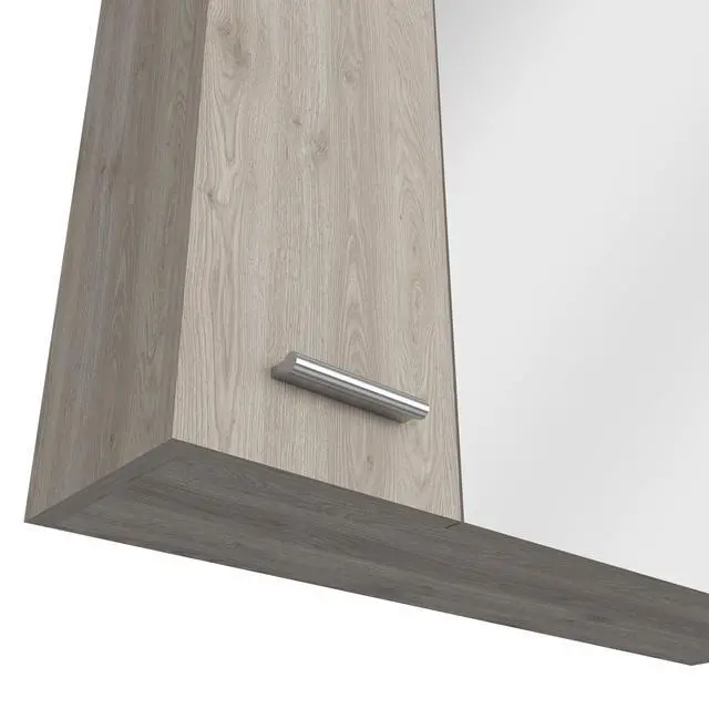 Alt view image 3 of 6 - Avery Wall-Mounted Bathroom Storage Cabinet with Two Doors and Open Side Shelves
