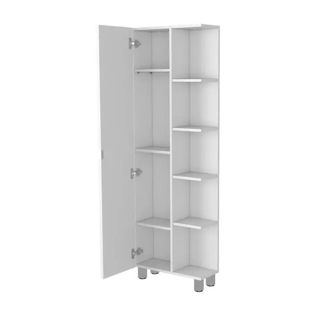 Alt view image 4 of 7 - Los Angeles Linen Cabinet, Five Shelves, One Cabinet, Divisions